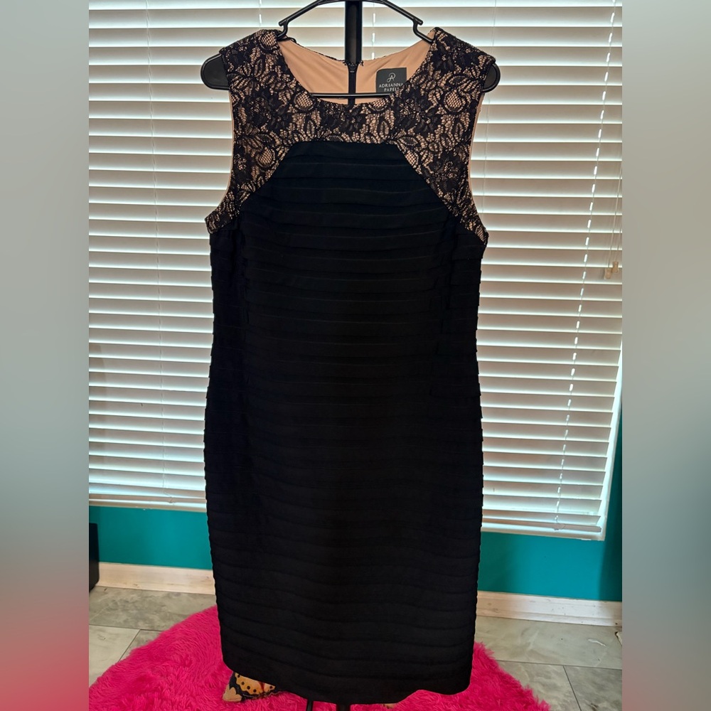 Adrianna papel Black dress! Stretch size 12  used good condition